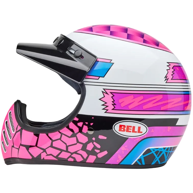 Moto-3 Deathspray helm - Roze/Paars