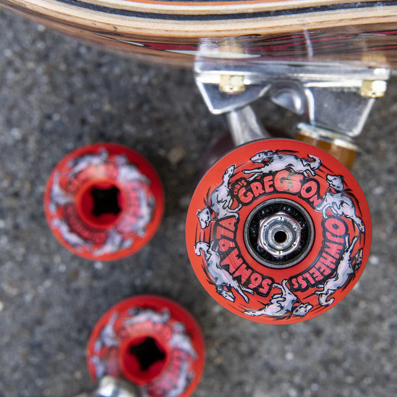 OJ 56mm Gregson Masher II 50/50 Split Elite Red Black Mini Combo 97a Skateboard Wheels