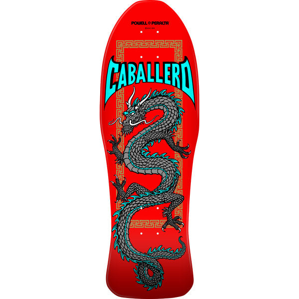 Jeu de cartes Powell Peralta Caballero Chinese Dragon Réédition 10" - Rouge/Argent