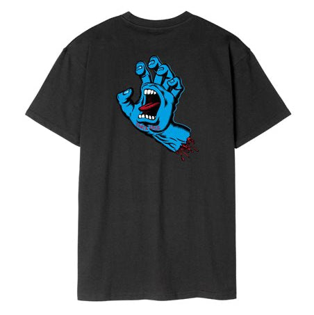 Santa Cruz Screaming Hand Chest Tee - Black