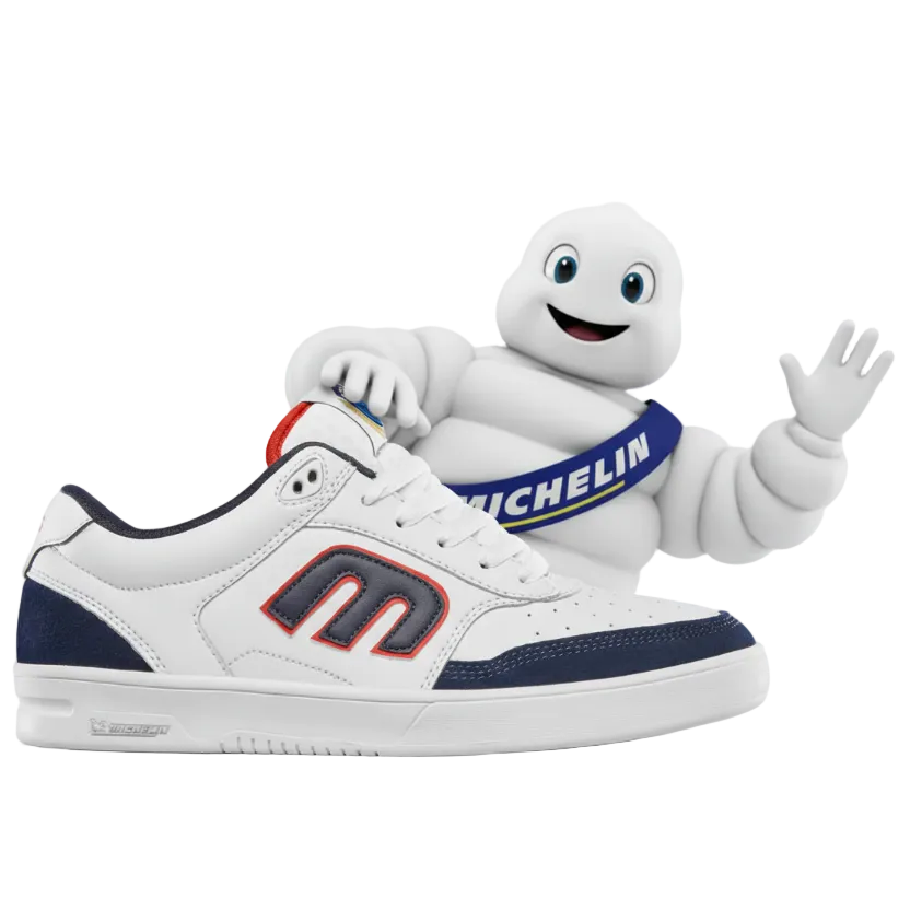 Witte Etnies met Michelin Man