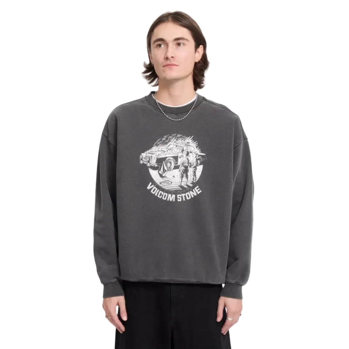 Volcom Lifer Crew - Washed Black