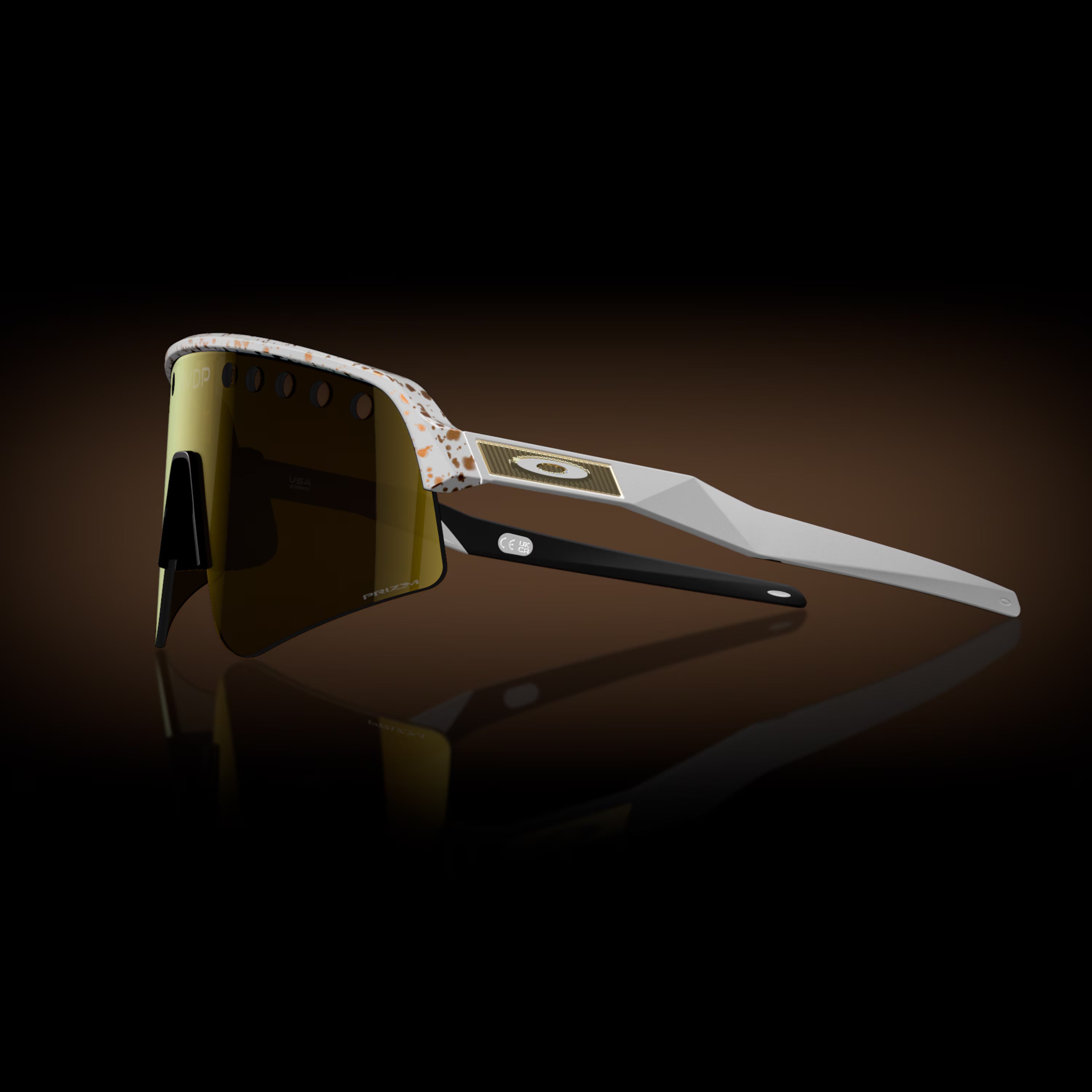 Oakley MVDP Signature Series Sutro Lite Sweep - Prizm 24k Lenses Red/Gold Splatter Frame Sunglasses