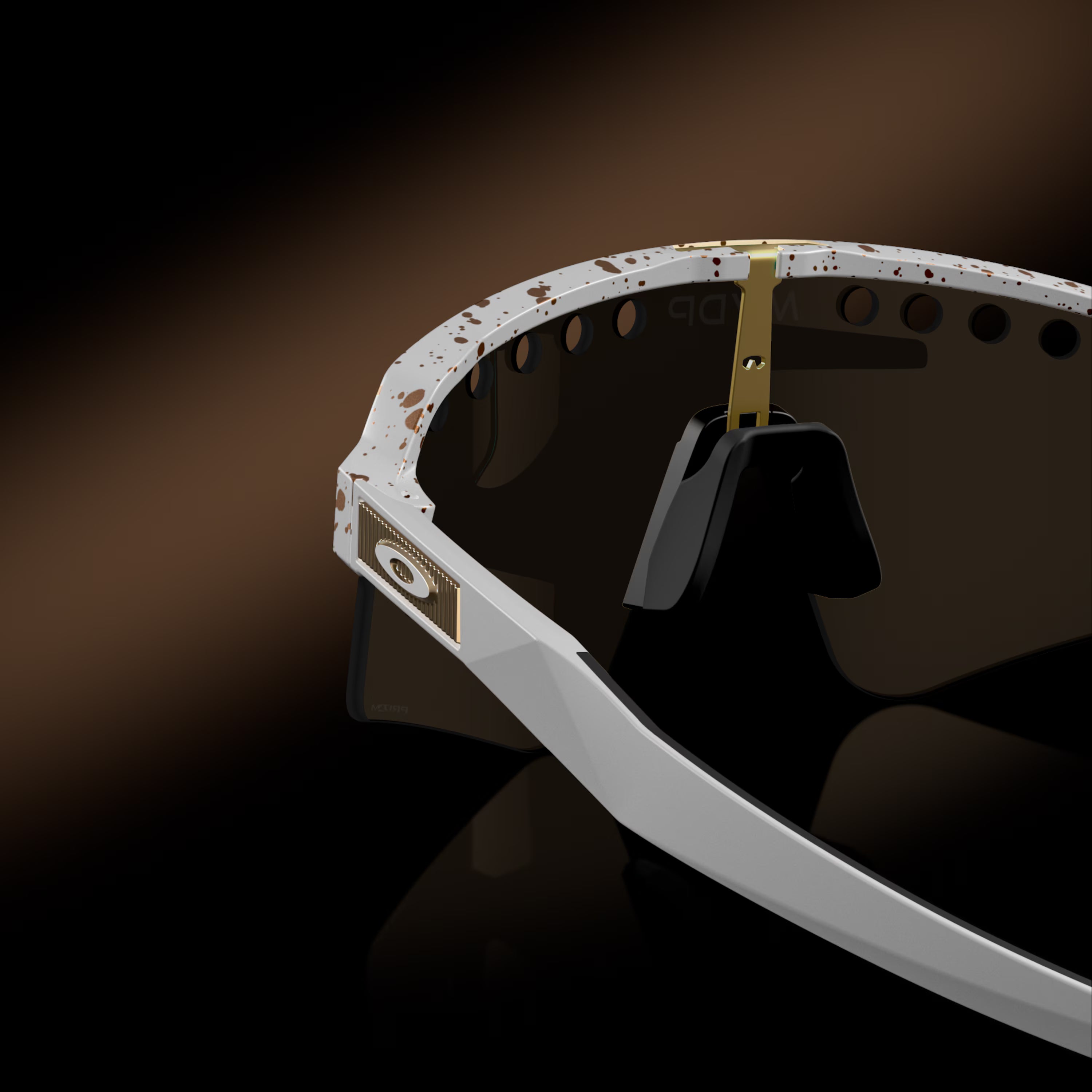 Oakley MVDP Signature Series Sutro Lite Sweep - Prizm 24k Lenses Red/Gold Splatter Frame Sunglasses