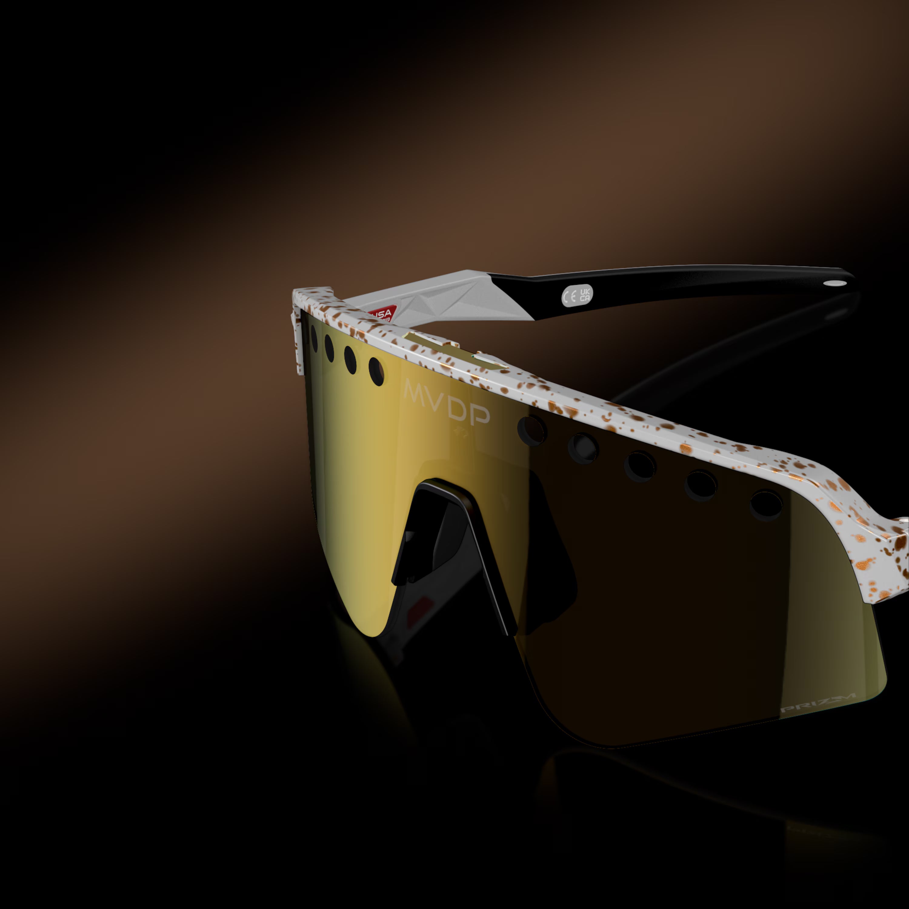 Oakley MVDP Signature Series Sutro Lite Sweep - Prizm 24k Lenses Red/Gold Splatter Frame Sunglasses