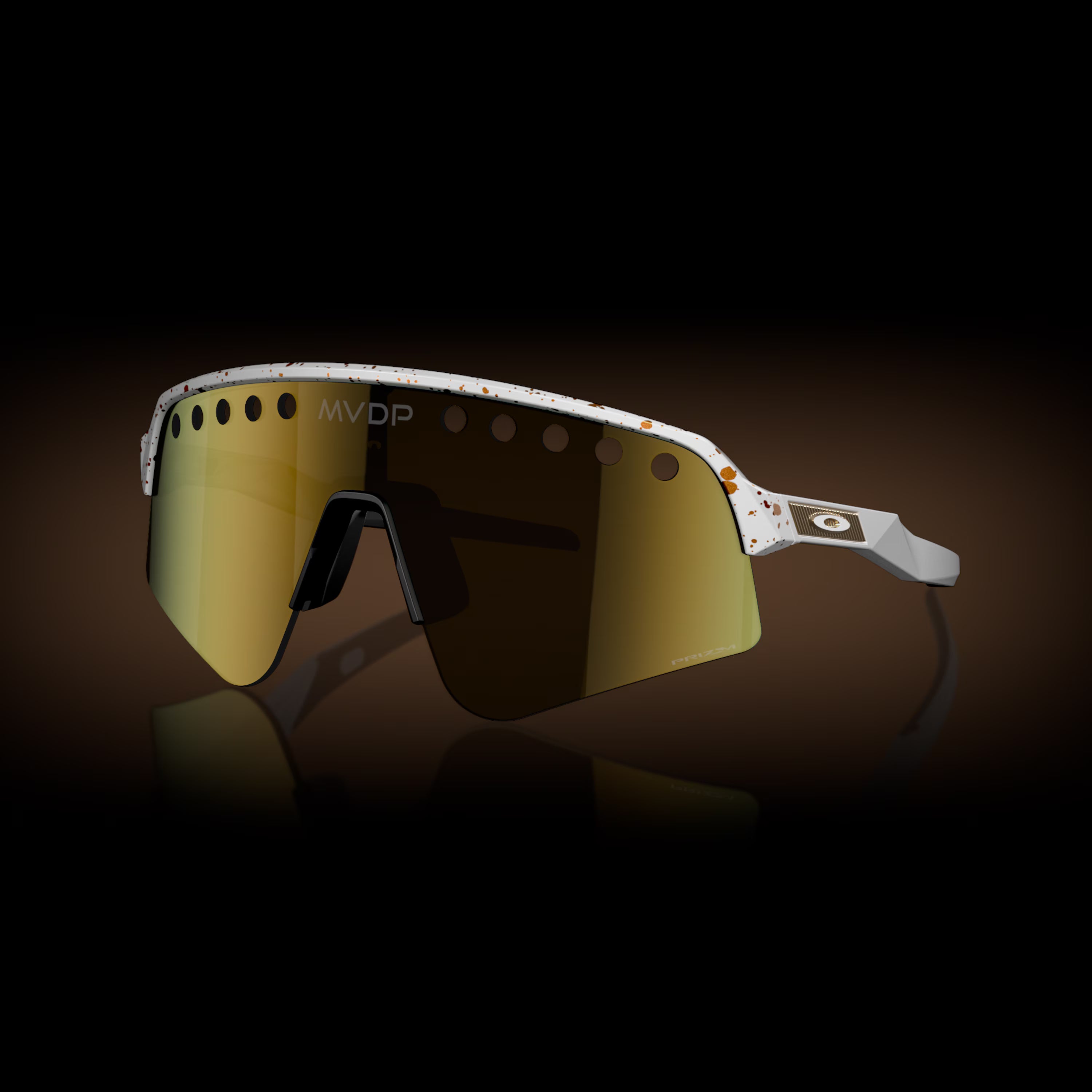 Oakley MVDP Signature Series Sutro Lite Sweep - Prizm 24k Lenses Red/Gold Splatter Frame Sunglasses