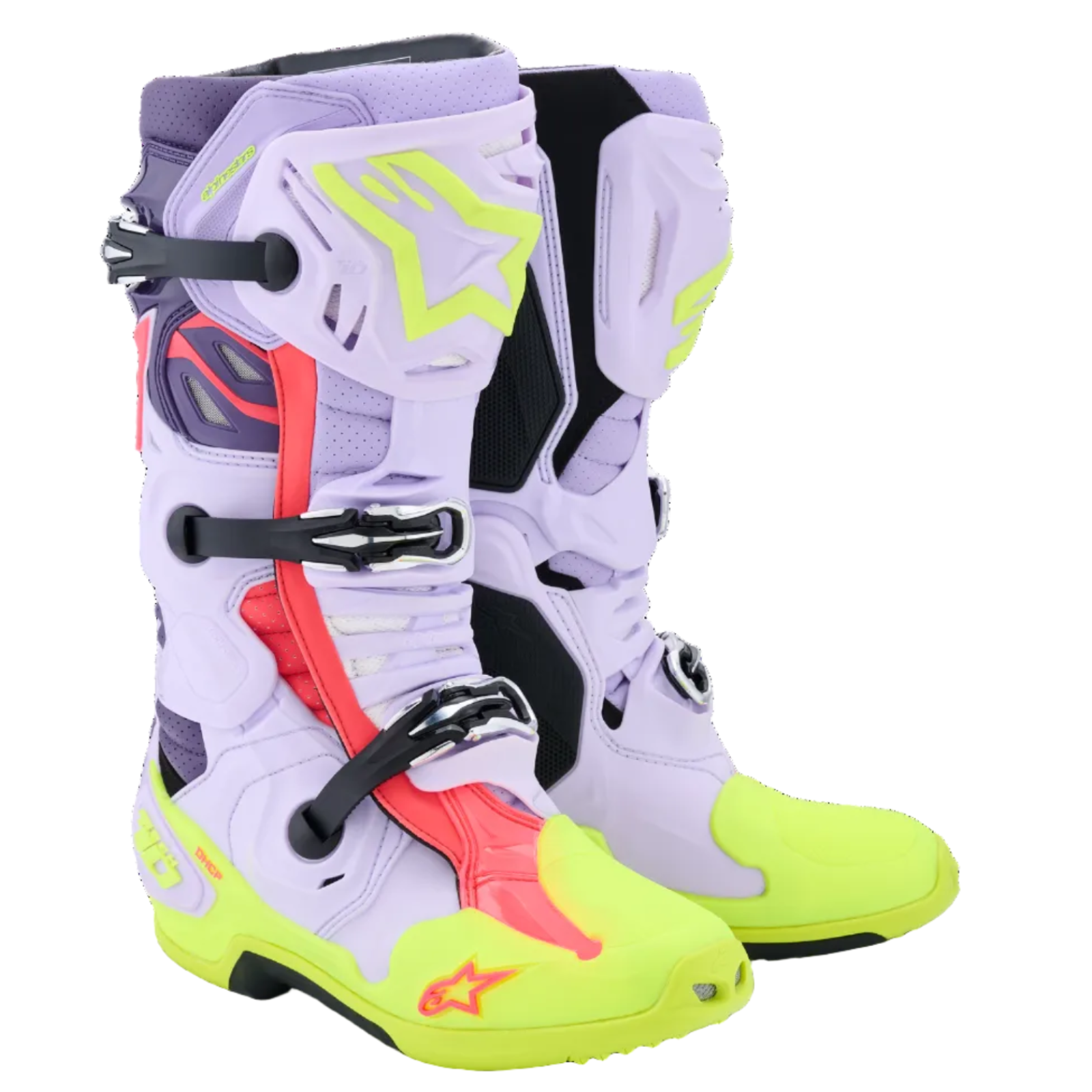 Bottes Tech 10 Supervented - Violet Jaune Fluo Diva Rose 