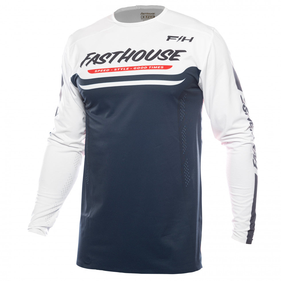 Fasthouse Helix Circuit Jersey - Navy/White/Red