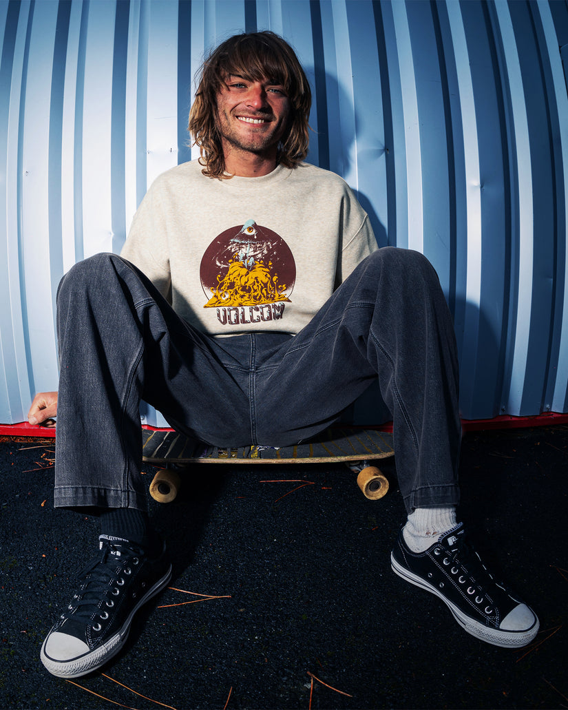 Sweat-shirt Volcom Callum Rooney - Gris chiné