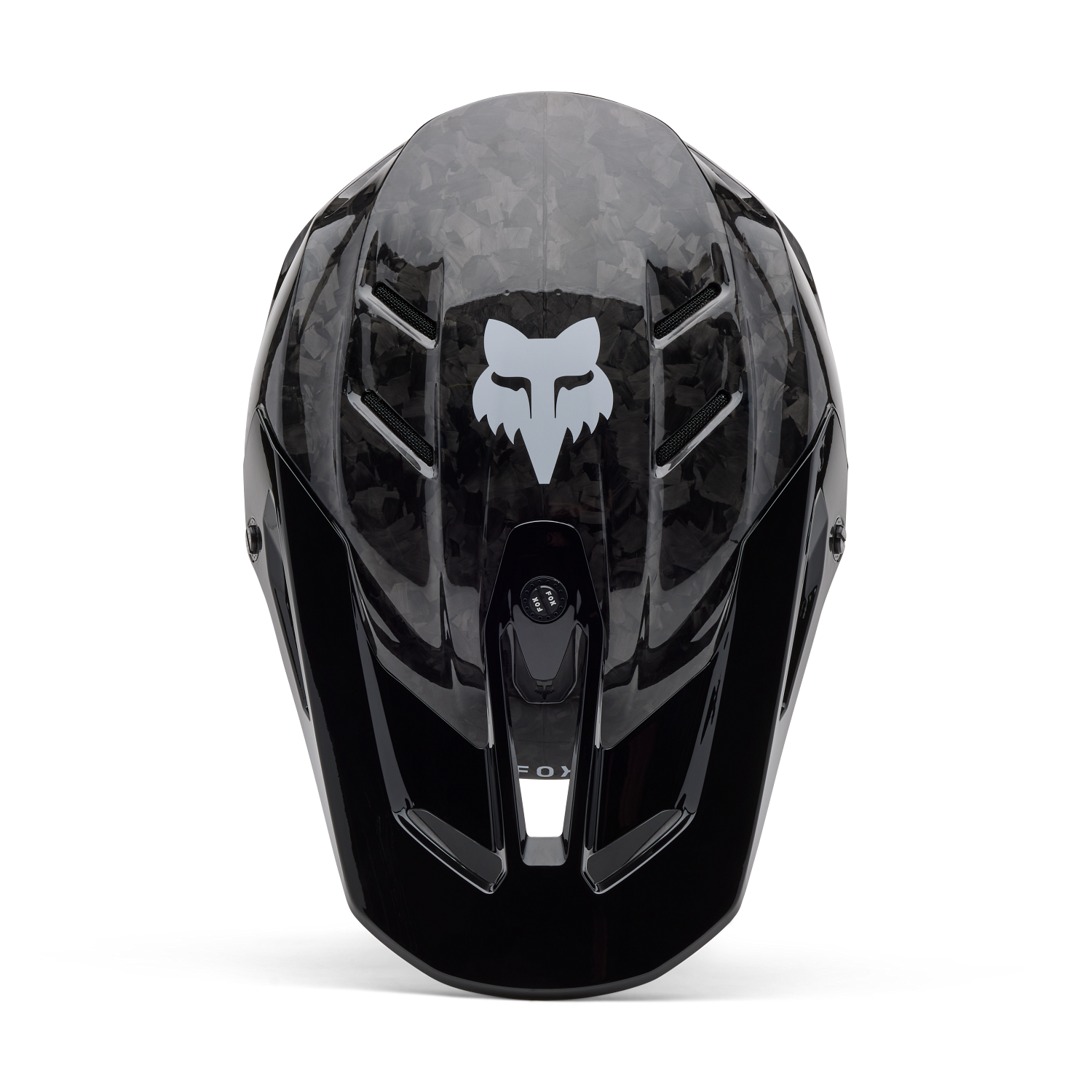 Fox V3 RS Carbon Solid Black Helmet