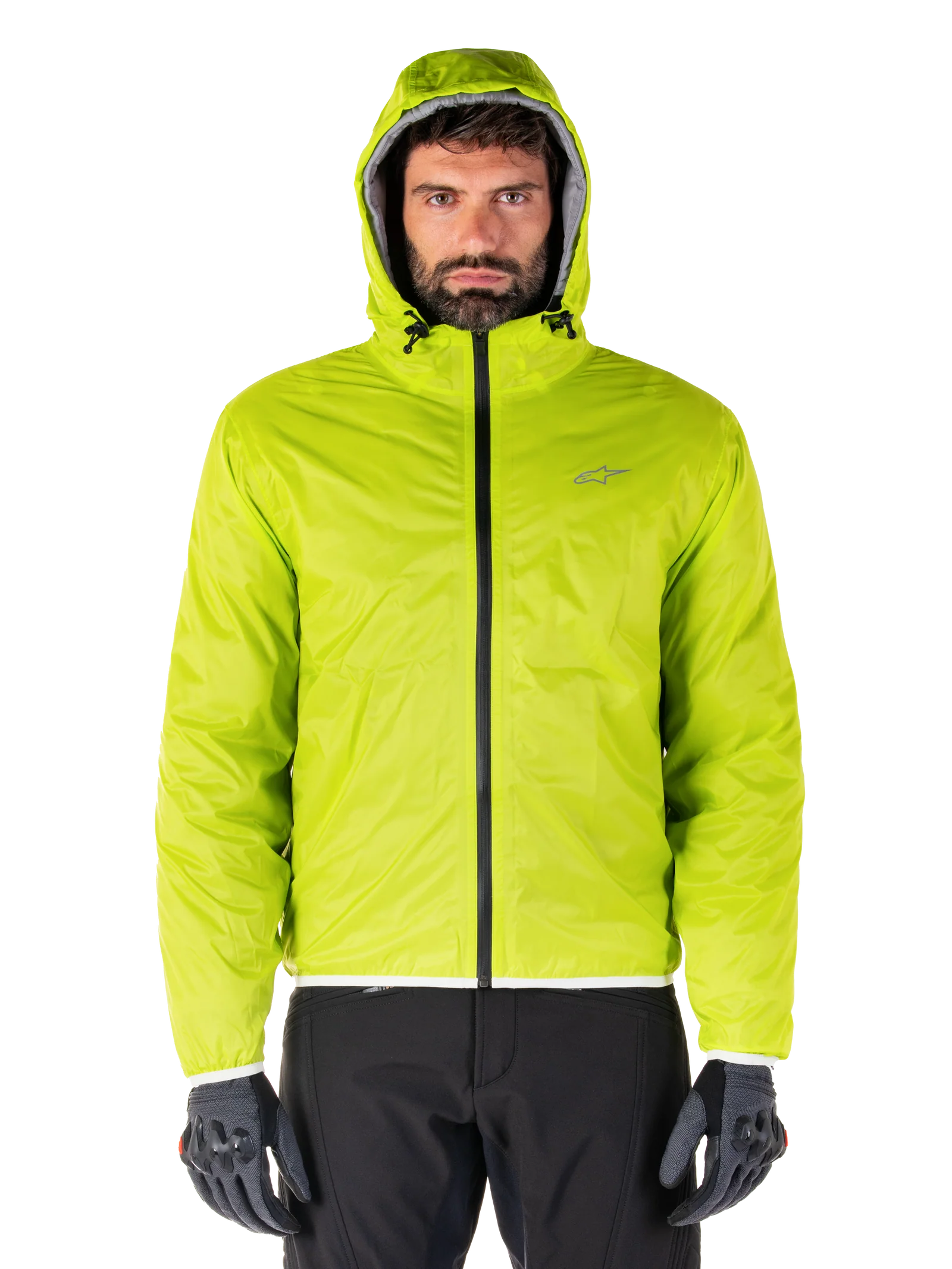 Veste imperméable Mohobbs - Gris lunaire/Vert citron 