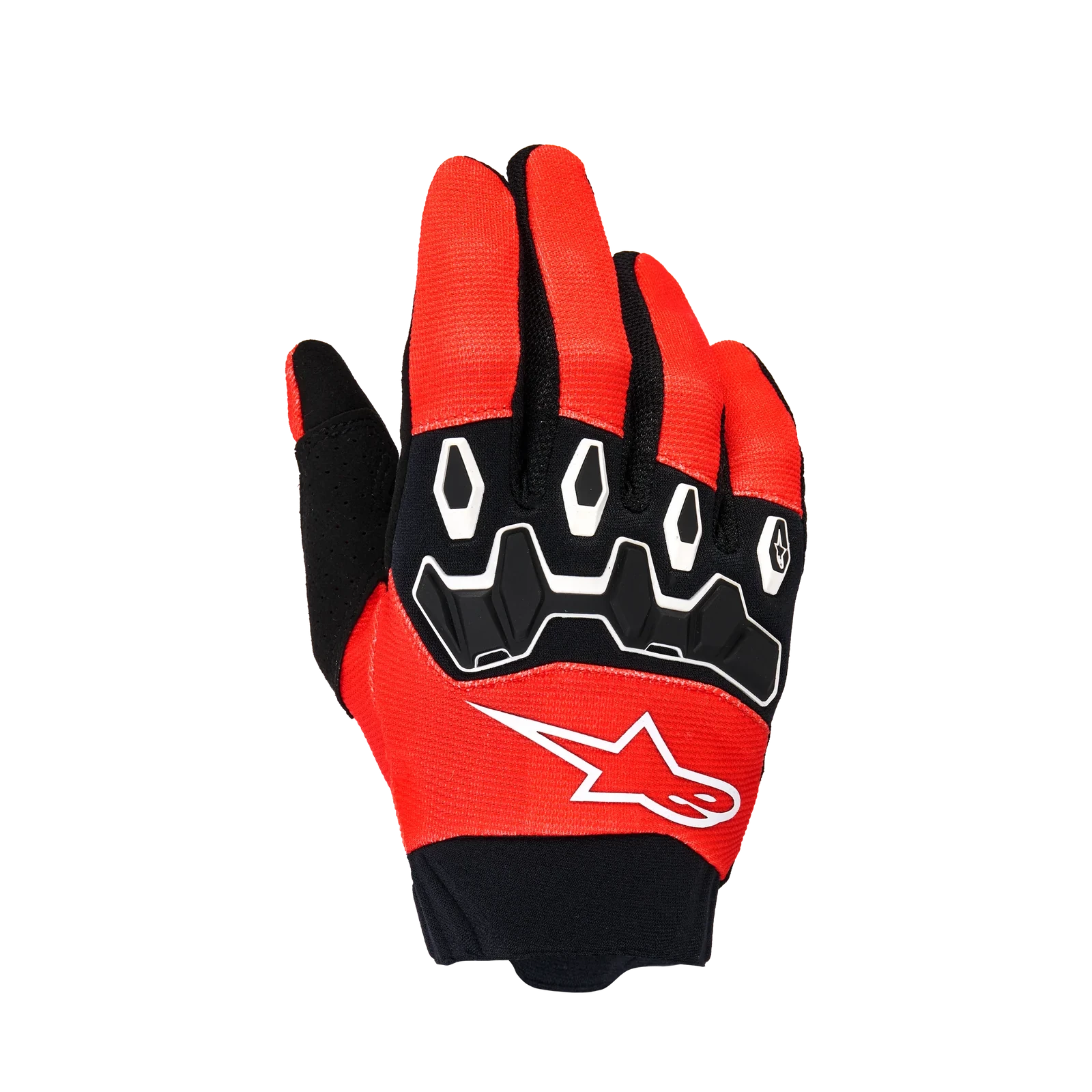 Youth & Kids Full Bore V2 Gloves - Bright Red Black