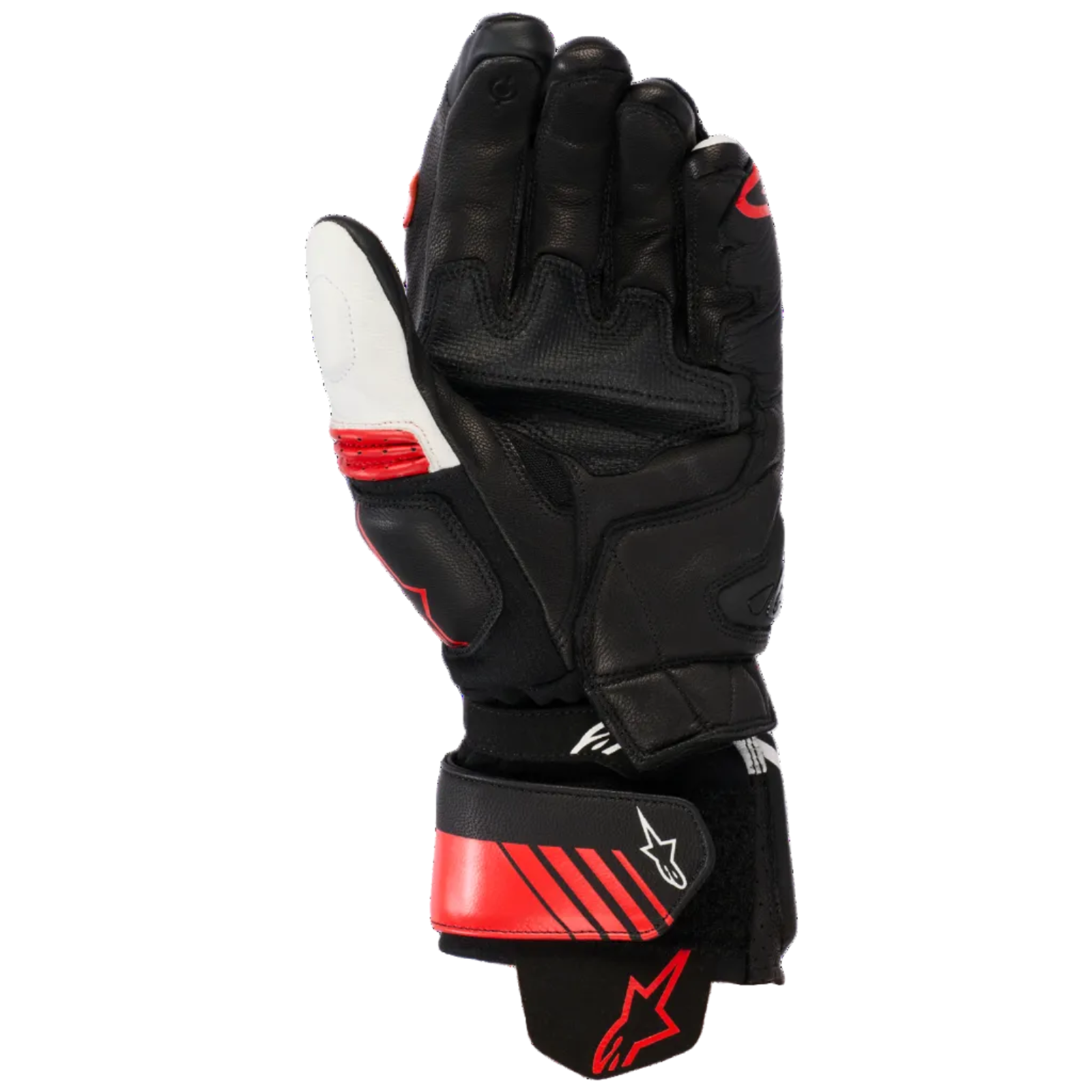 Gp Plus R V3 leren handschoenen - zwart/wit/felrood 