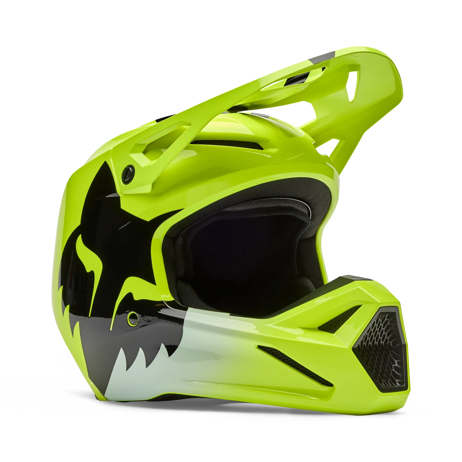 Fox V1 Shield Helmet - Flo Yellow