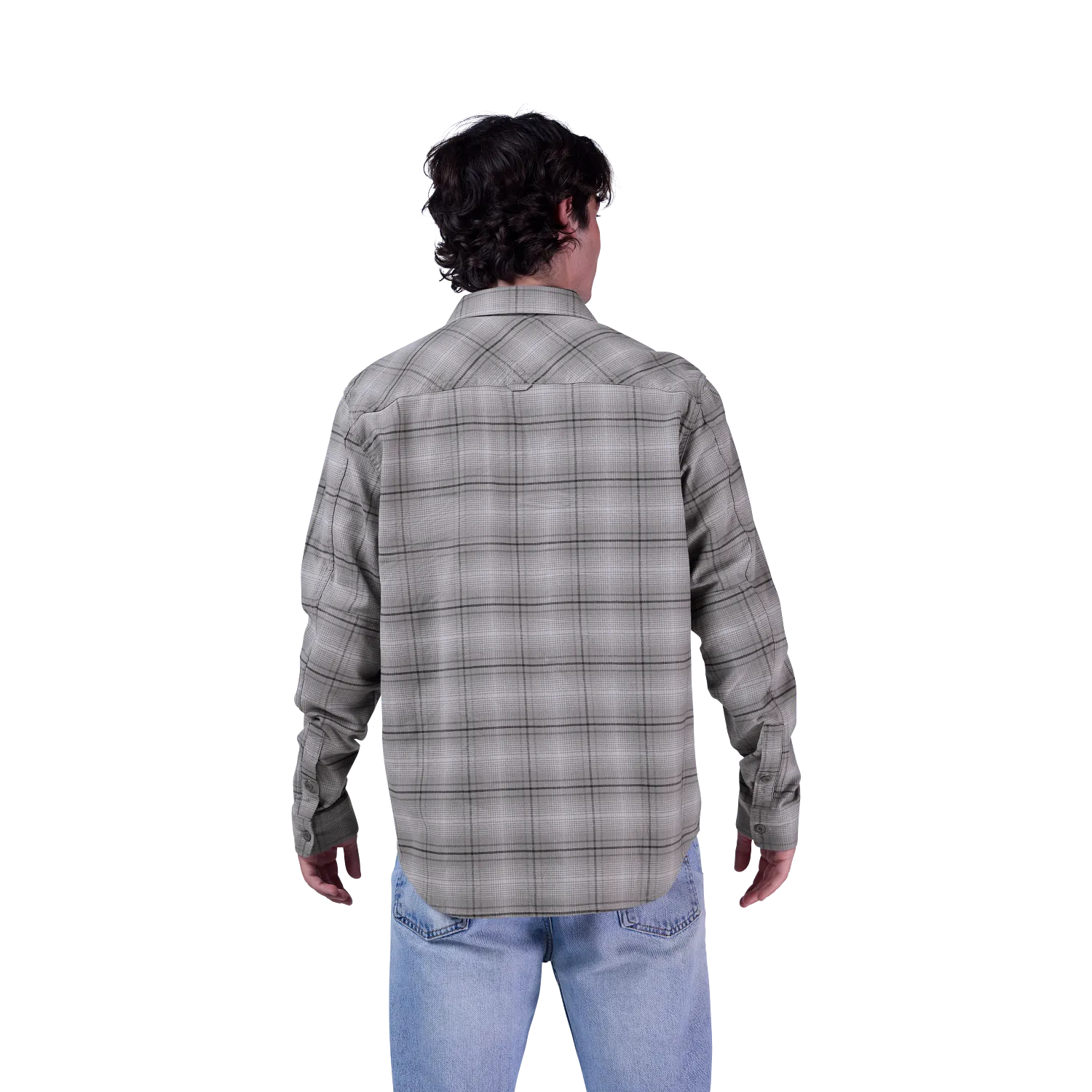 Fox Survivalist Stretch Flannel Long Sleeve Shirt - Light Grey