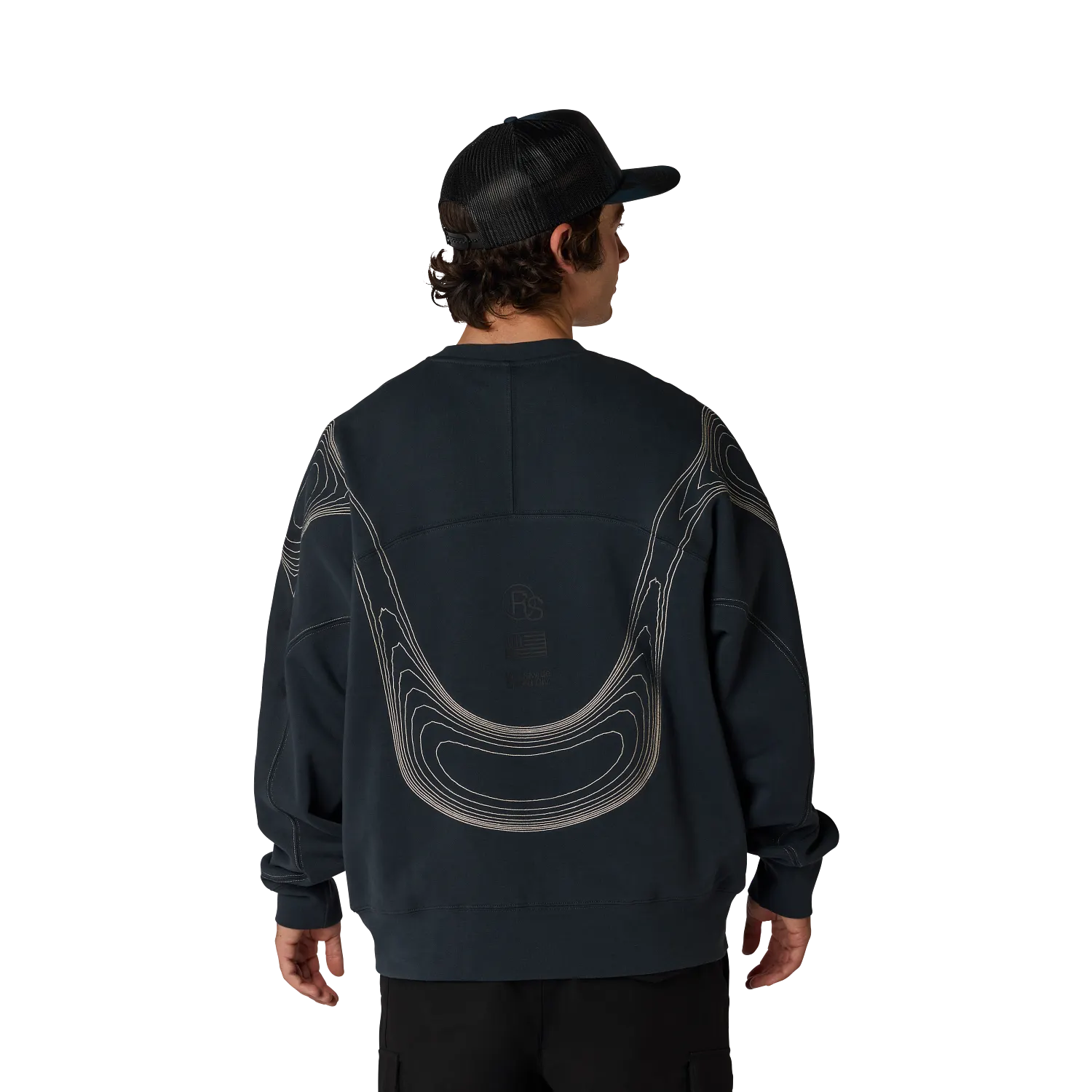 Molleton ras du cou Fox Vision - Bleu galaxie