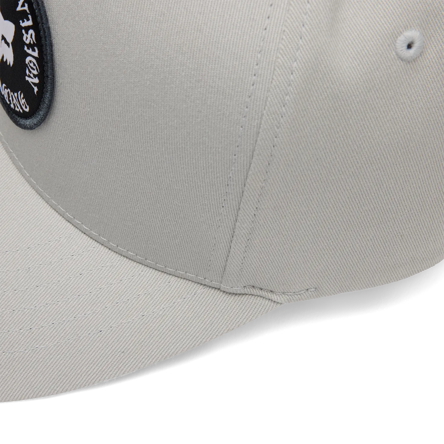 Fox Badge Flexfit Hat - Light Grey