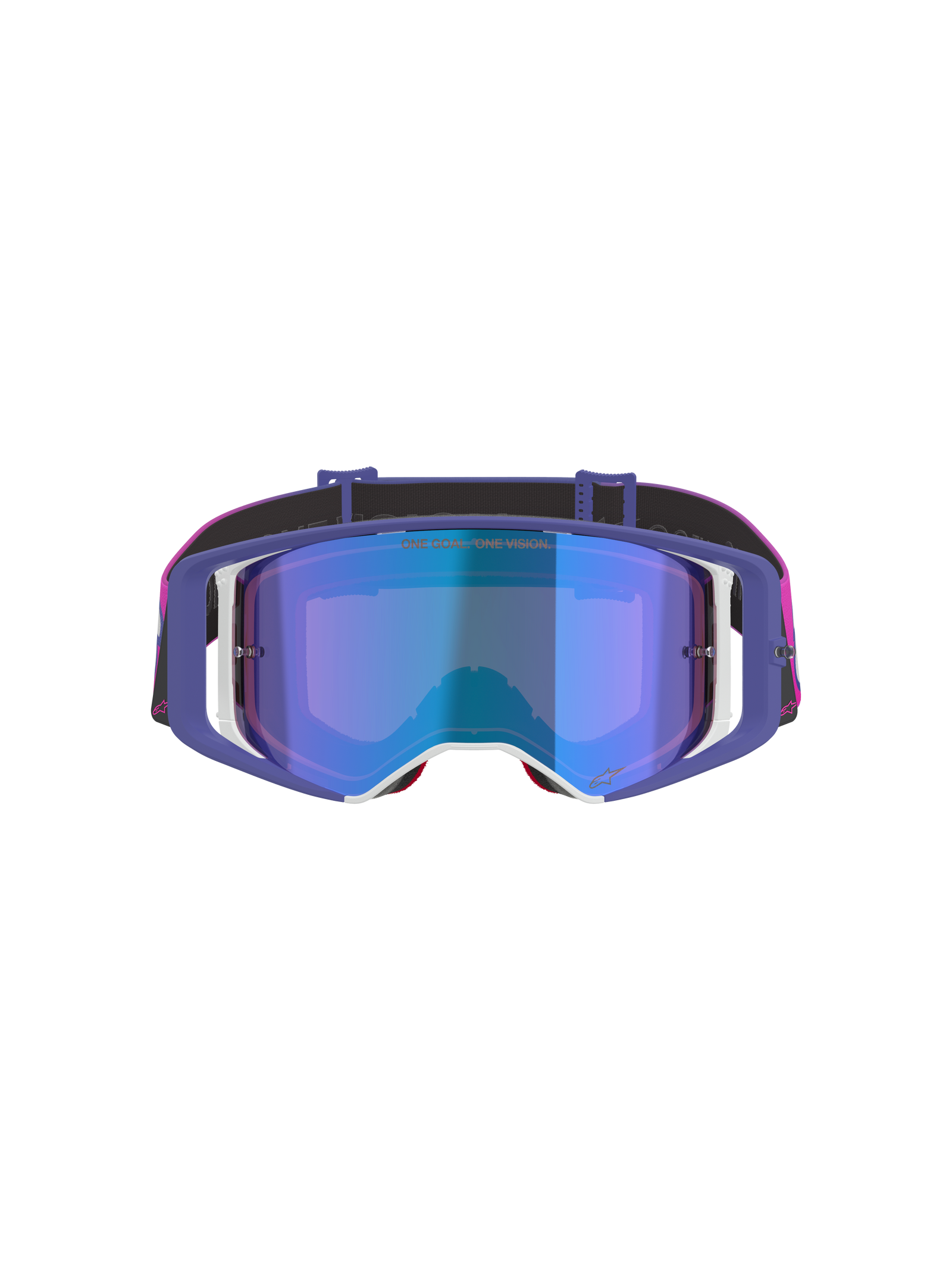 Alpinestars Supertech Corp Goggles Absolute Vision - Purple Fluo Pink Mirror Blue