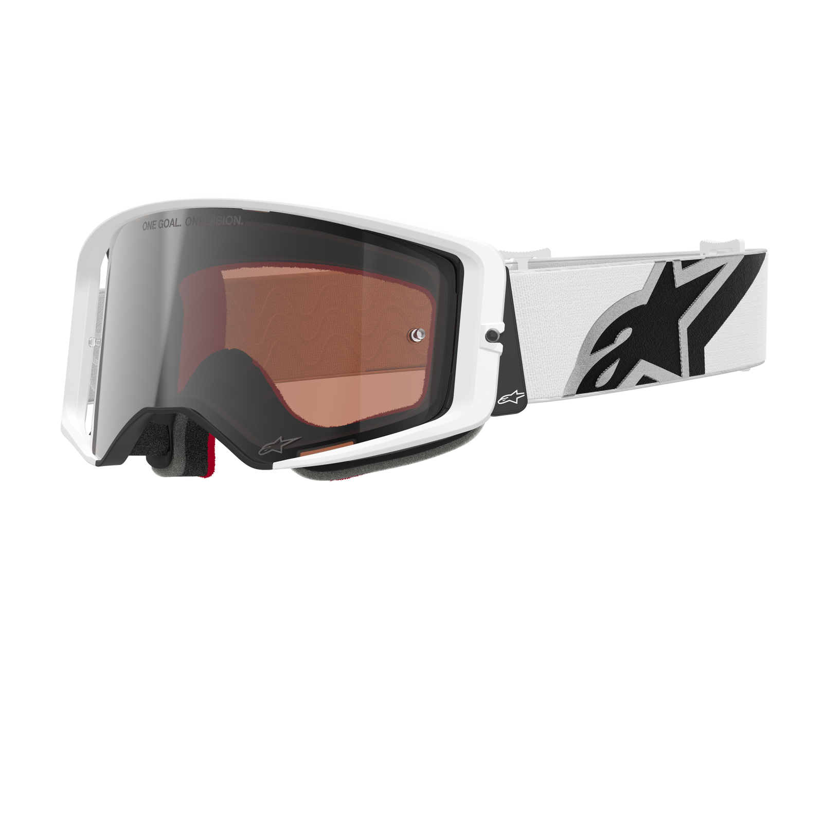 Alpinestars Supertech Corp Absolute Vision skibril - Wit Spiegelzilver
