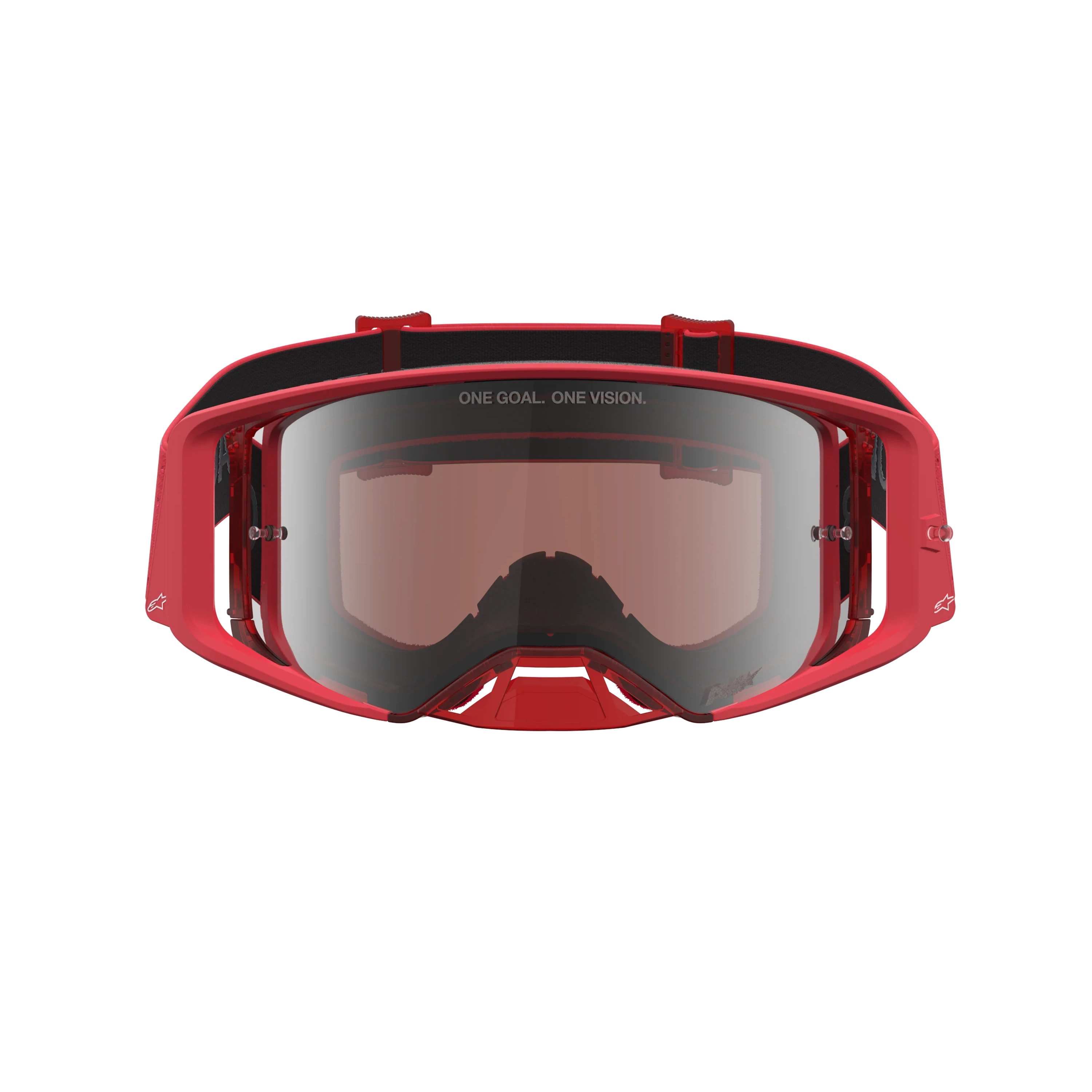 Alpinestars Supertech Vesta Goggle - Red Fluo/Chrome/Mirror Silver