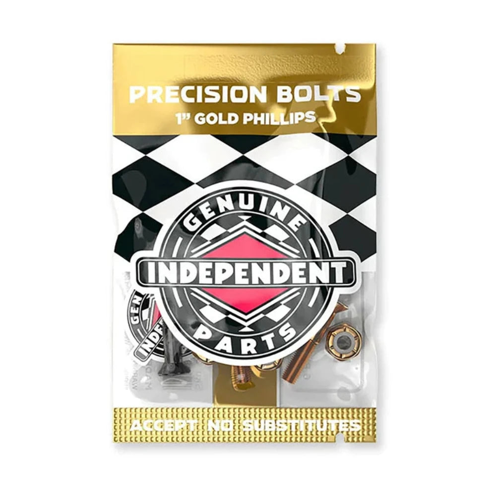 Independent Hardware Precision Bolts 1" Phillips - Gold