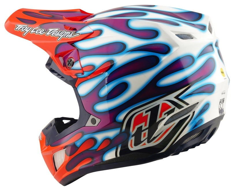 Troy Lee Designs SE5 Composite Mips Helmet - Overspray Violet/White