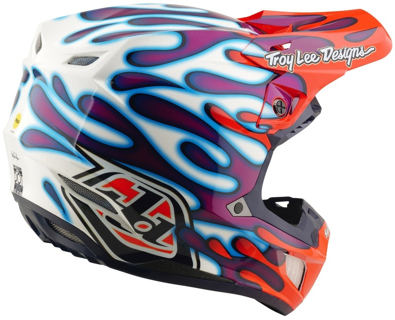 Troy Lee Designs SE5 Composite Mips Helmet - Overspray Violet/White