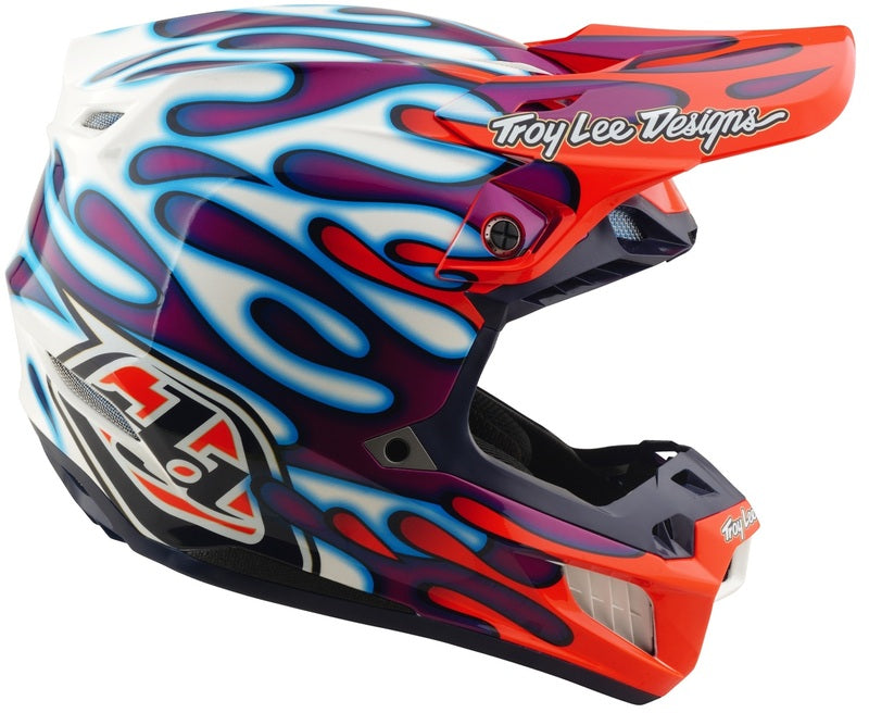 Troy Lee Designs SE5 Composite Mips Helmet - Overspray Violet/White