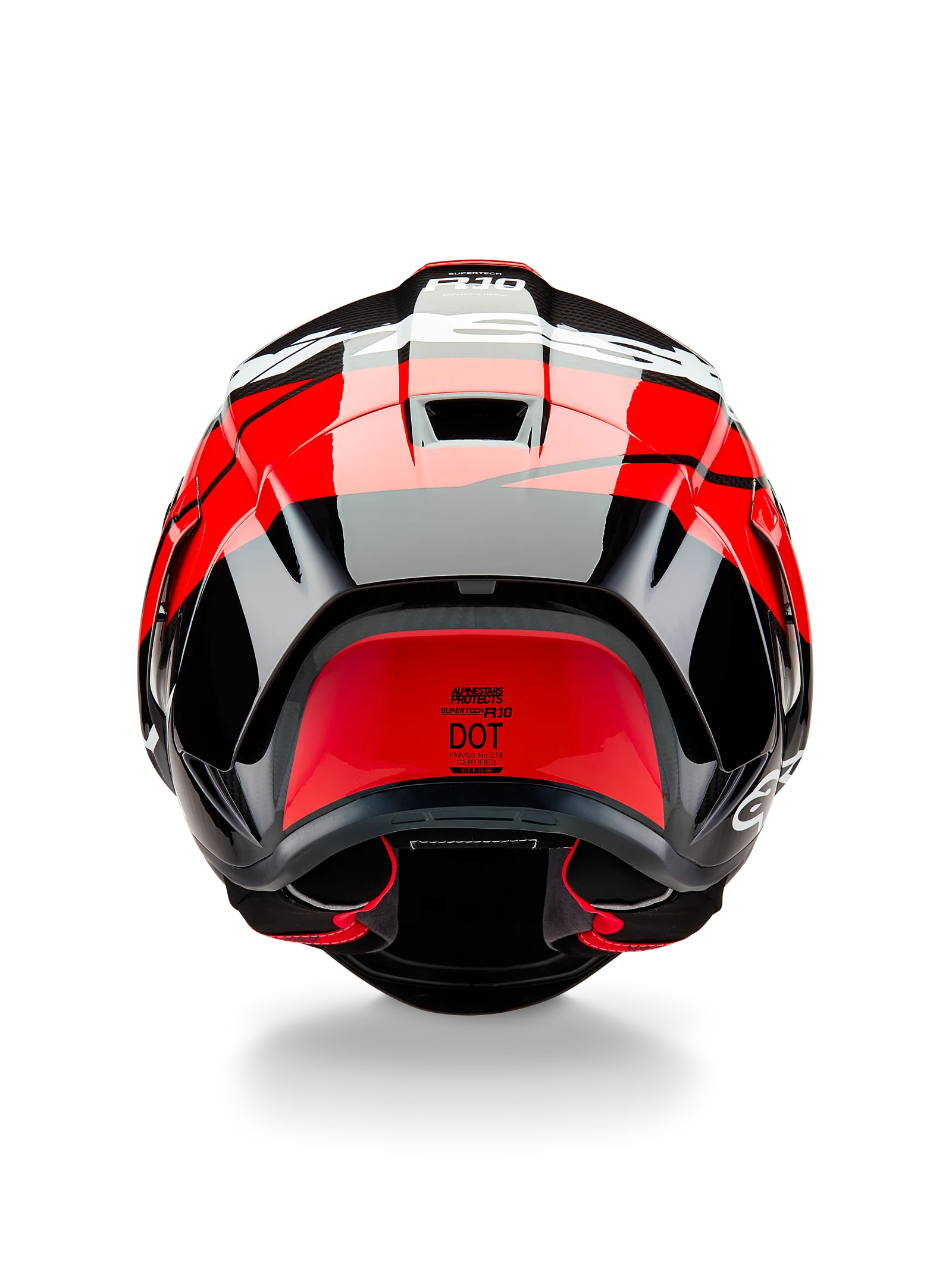 Alpinestars Supertech R10 Element Helmet - Black/Carbon Bright Red/White Glossy