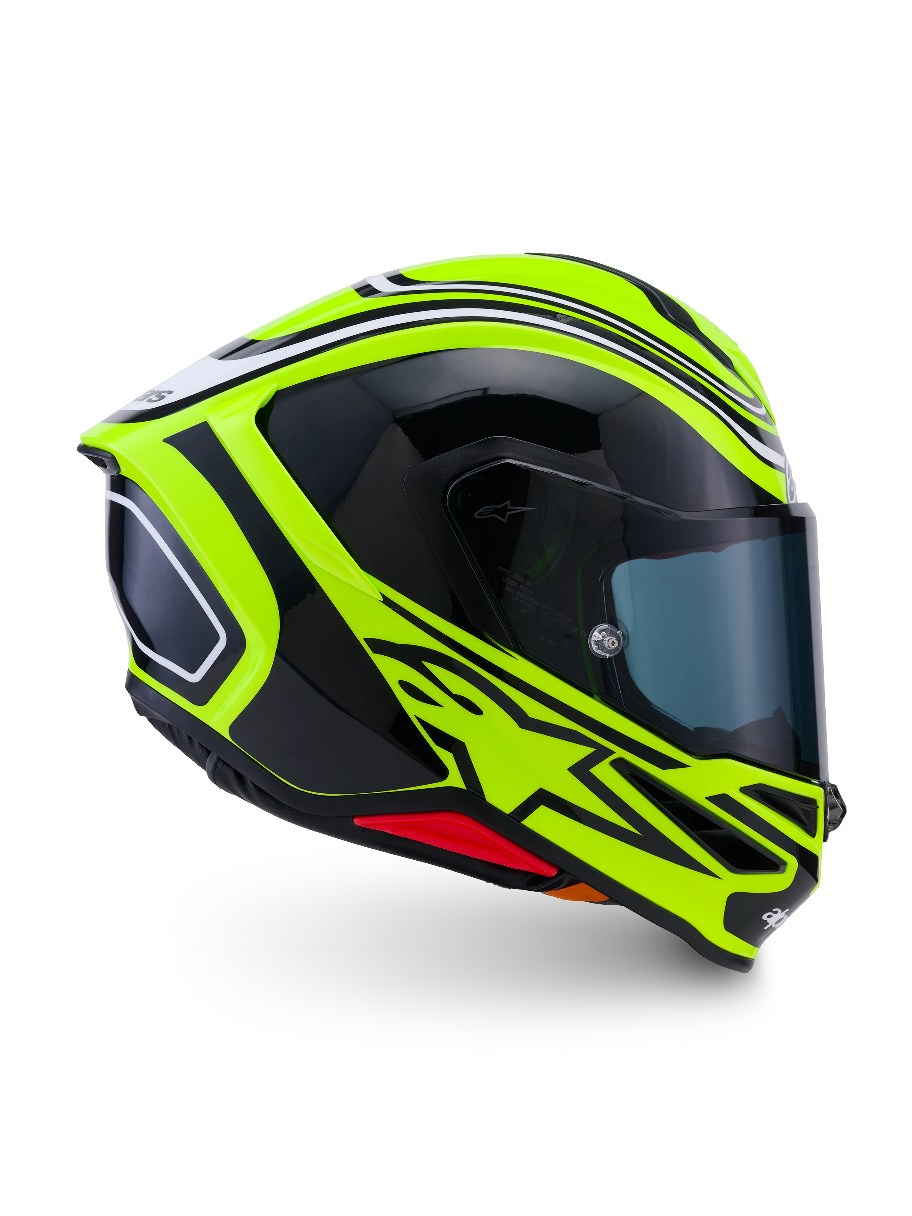 Alpinestars S-R7 Zeal Helmet - Yellow Fluo/Black/White Glossy