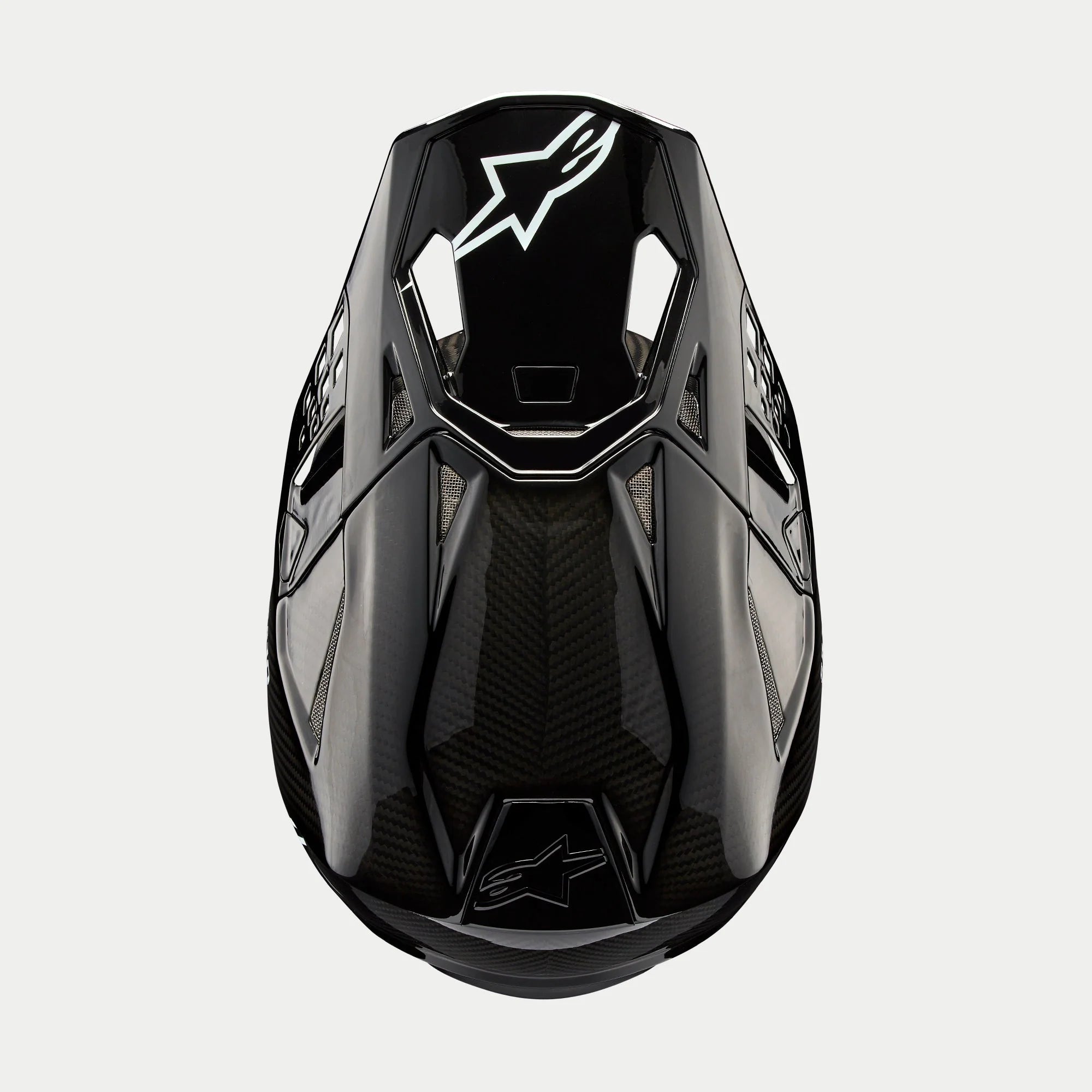Alpinestars Supertech S-M10 Solid Helmet - Black/Glossy Carbon