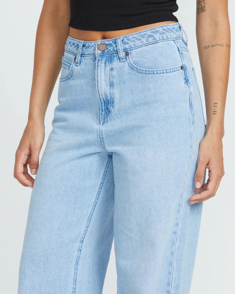 Jean Volcom Stoned Boyfriend taille haute - Bleu Oiseau