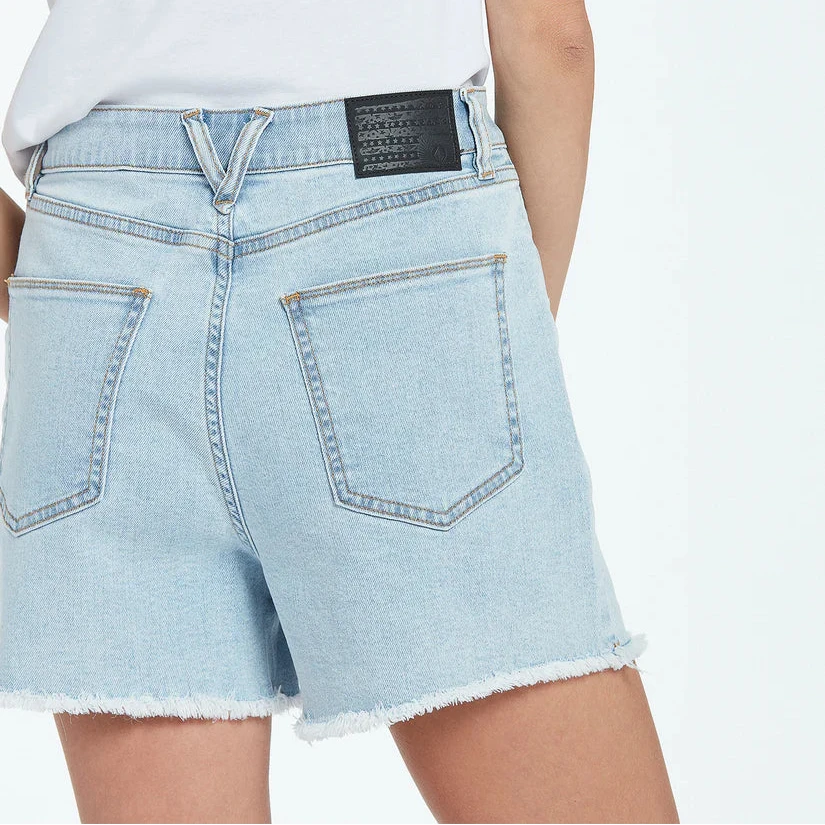 Volcom Stone Step High Rise Short voor dames - Thrifter Blue Light