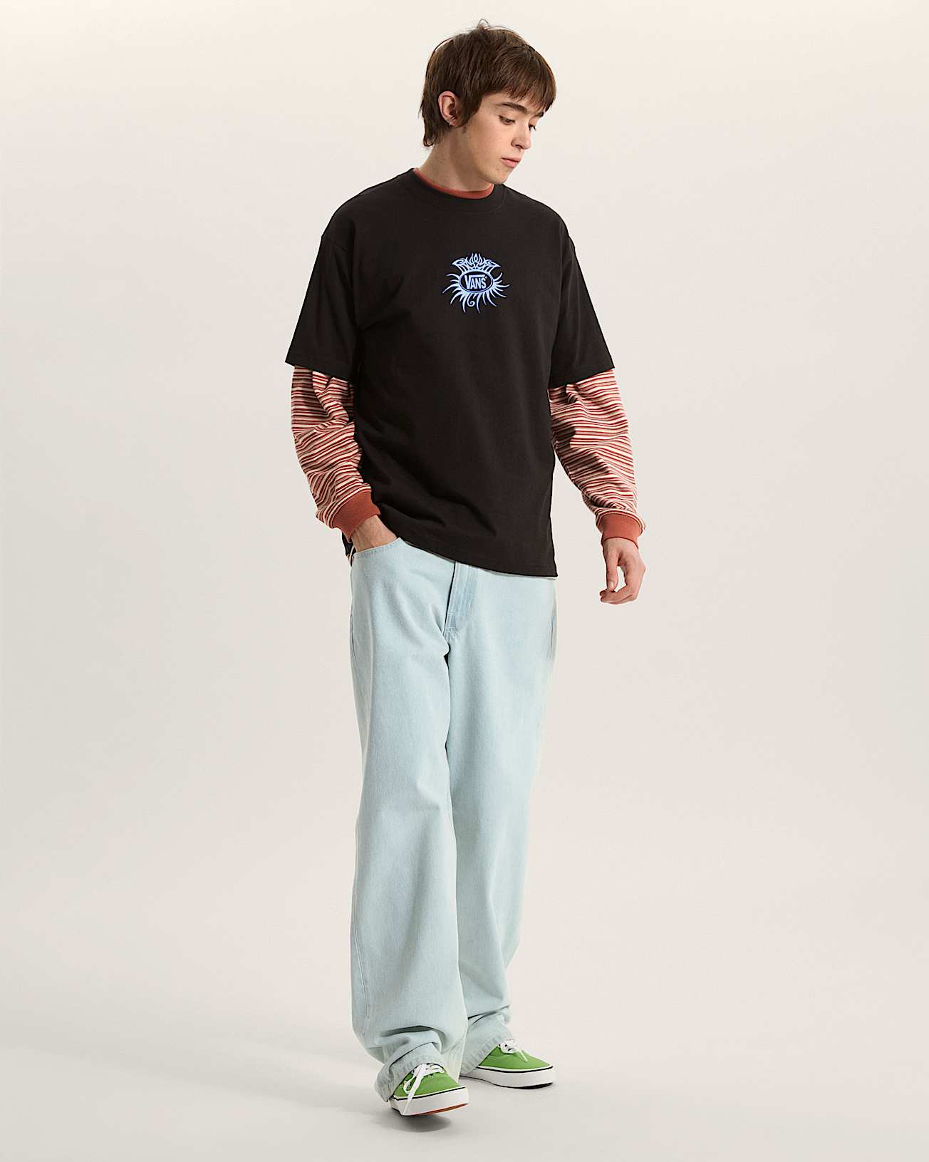 Vans Jean ample Check-5 - Bleu glacier