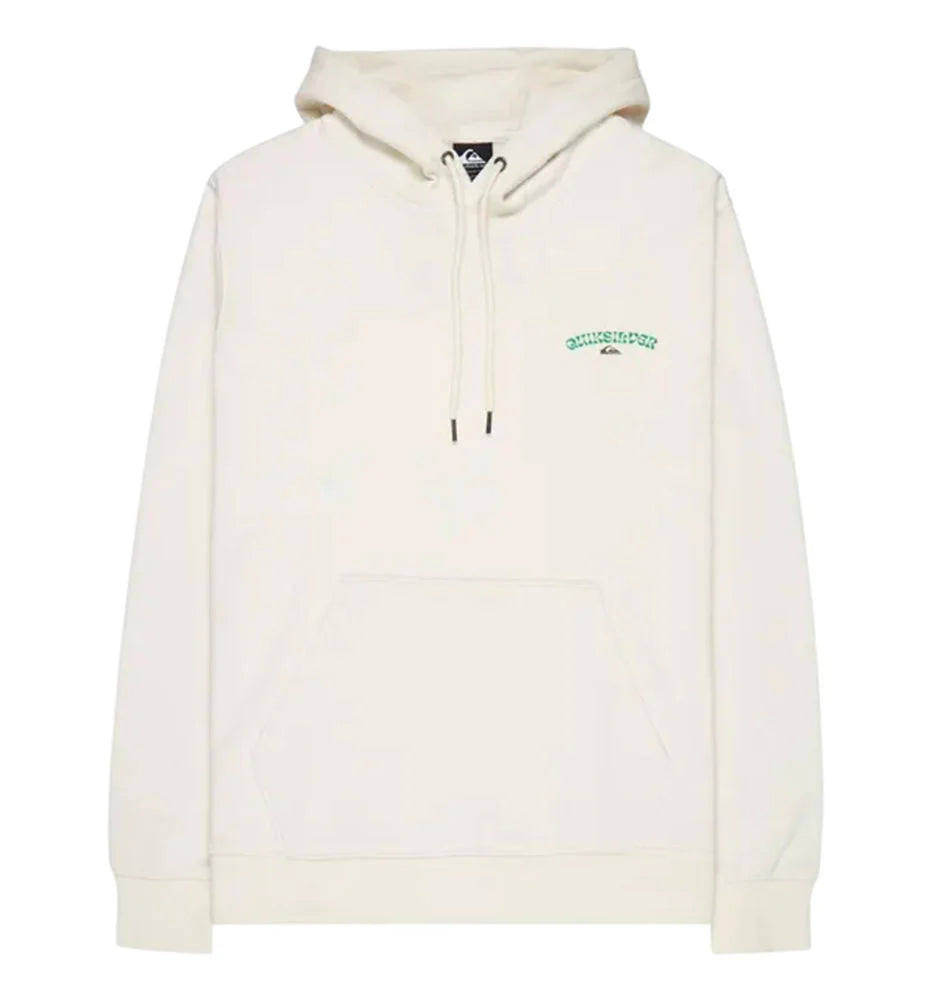 Quiksilver Screen Hoodie Front & Back - Snow White