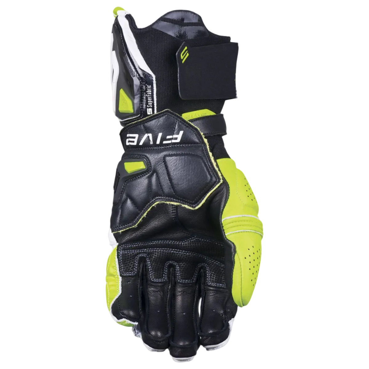 Five RFX1 Evo Racing Gloves - White/Fluo Yellow