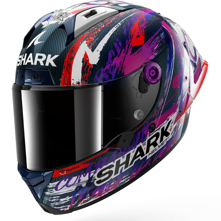 Shark Aeron Gp FIM Racing #1 Zarco Replica Signature Helmet - Carbon White Violet