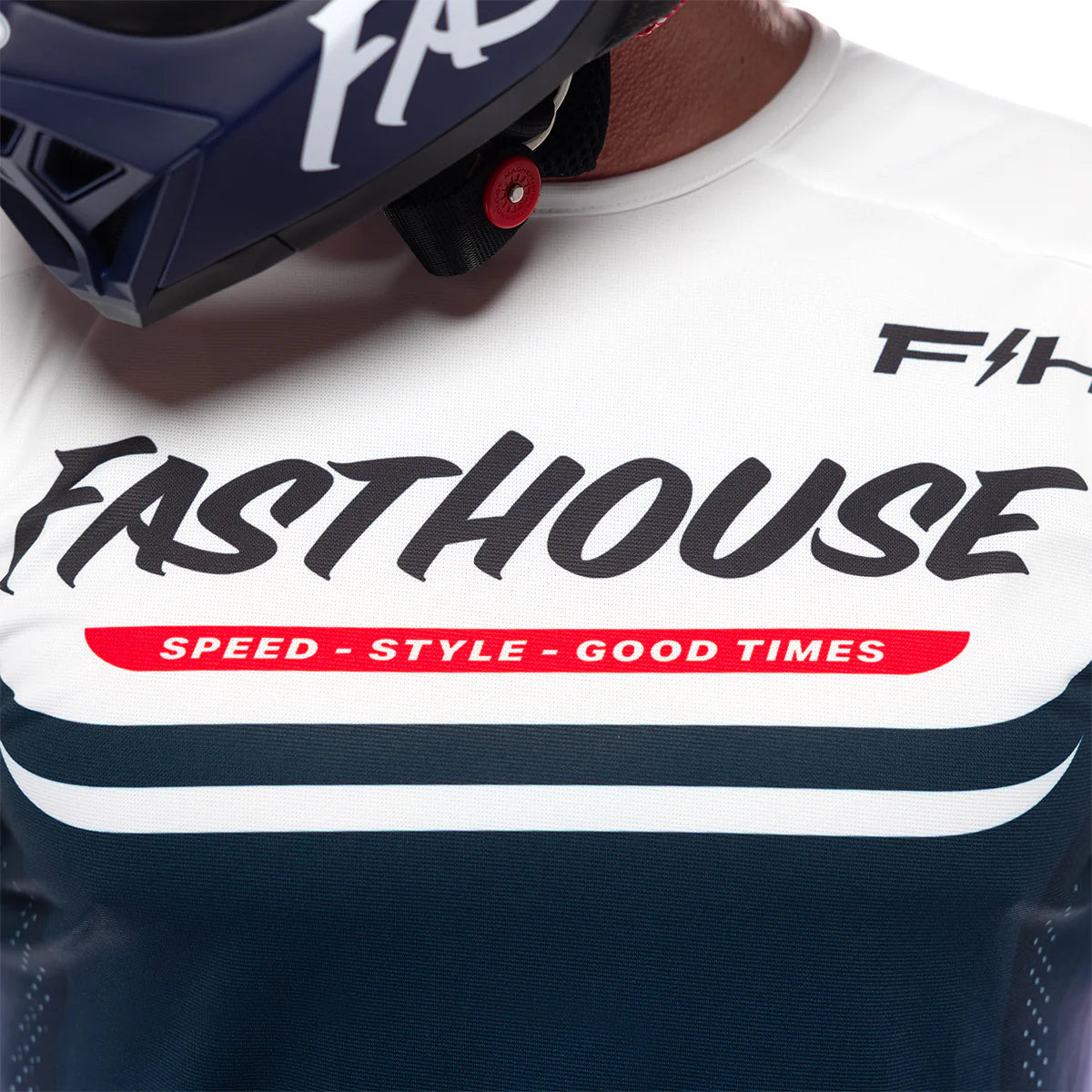 Fasthouse Helix Circuit Jersey - Navy/White/Red