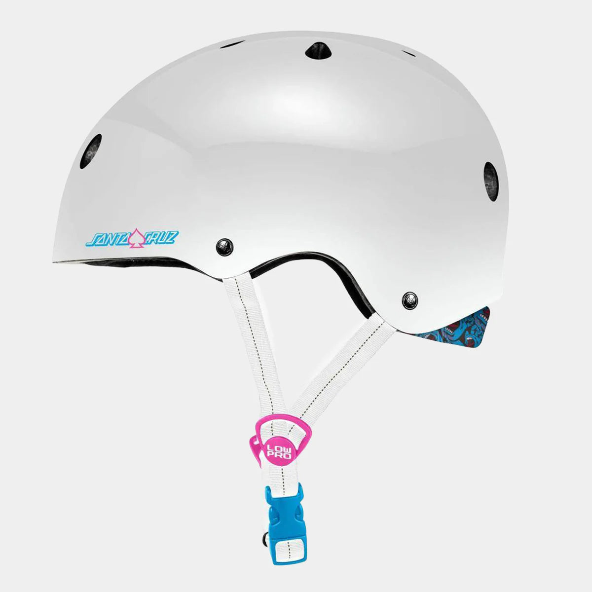 PRO-TEC Low Pro Santa Cruz Edition Helmet - White Gloss