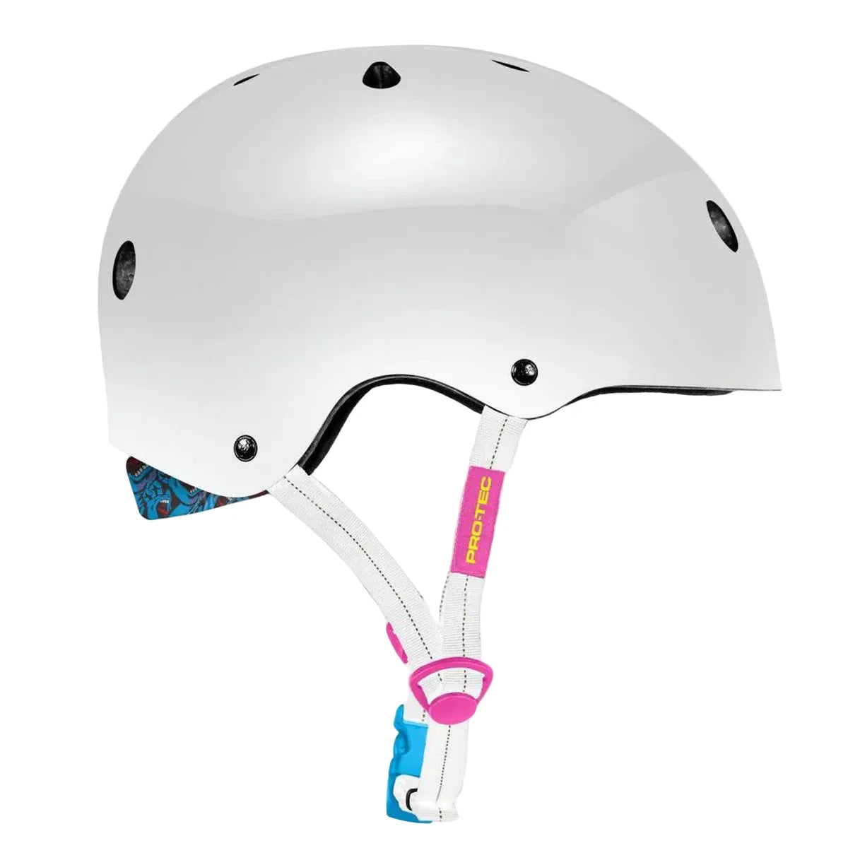 PRO-TEC Low Pro Santa Cruz Edition Helmet - White Gloss