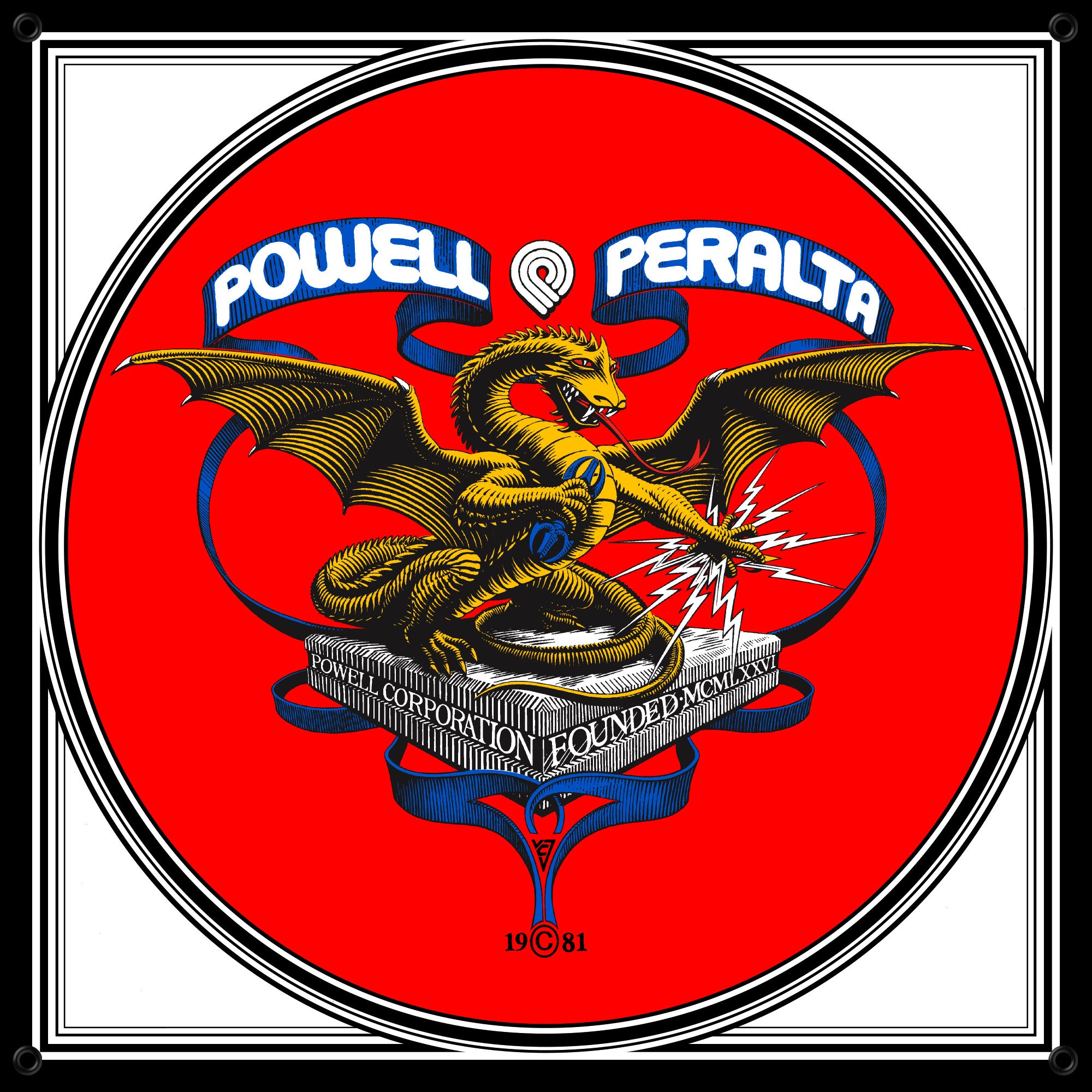Powell Peralta Dragon Banner 30x30"