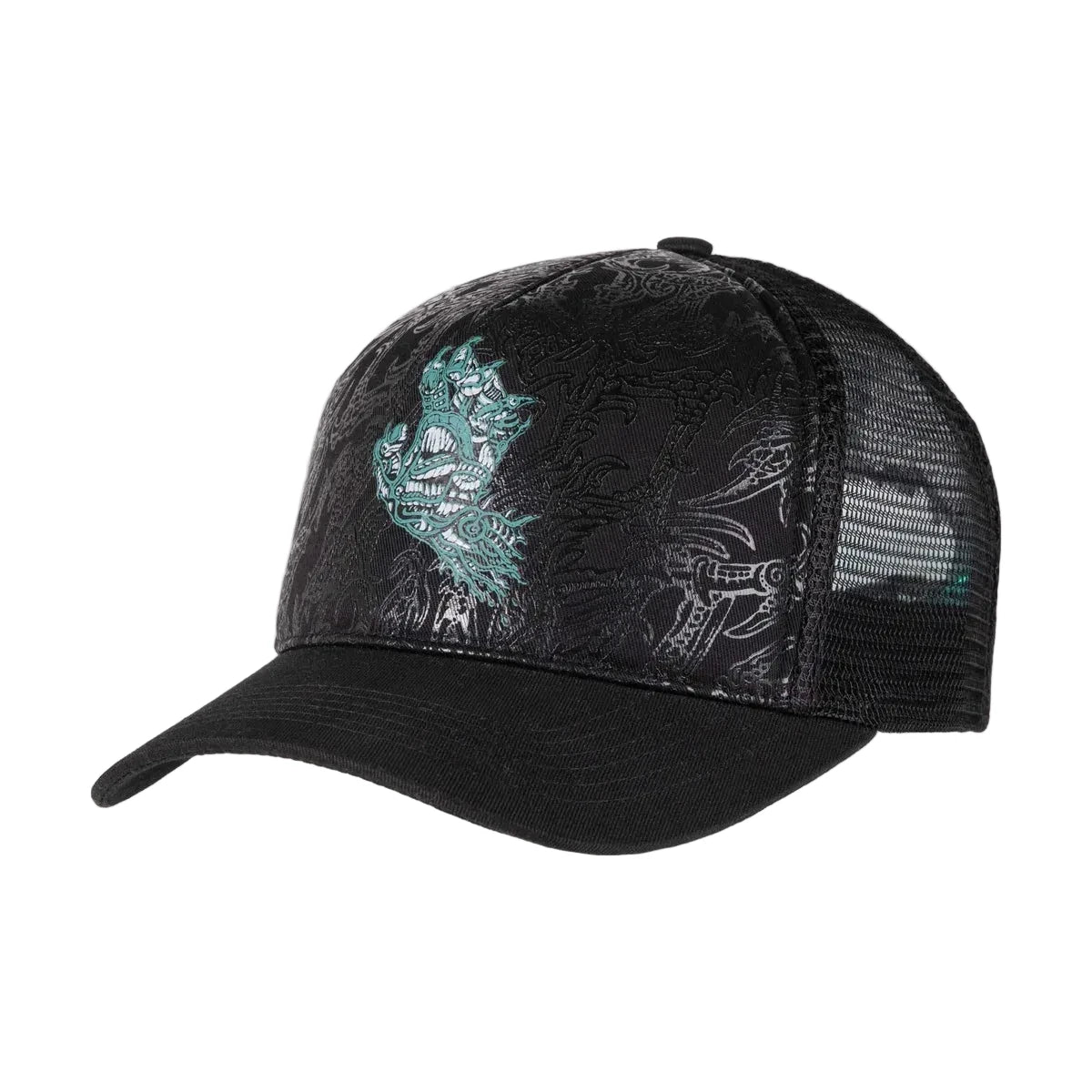 Santa Cruz Scourge Hand Meshback Hat - Black