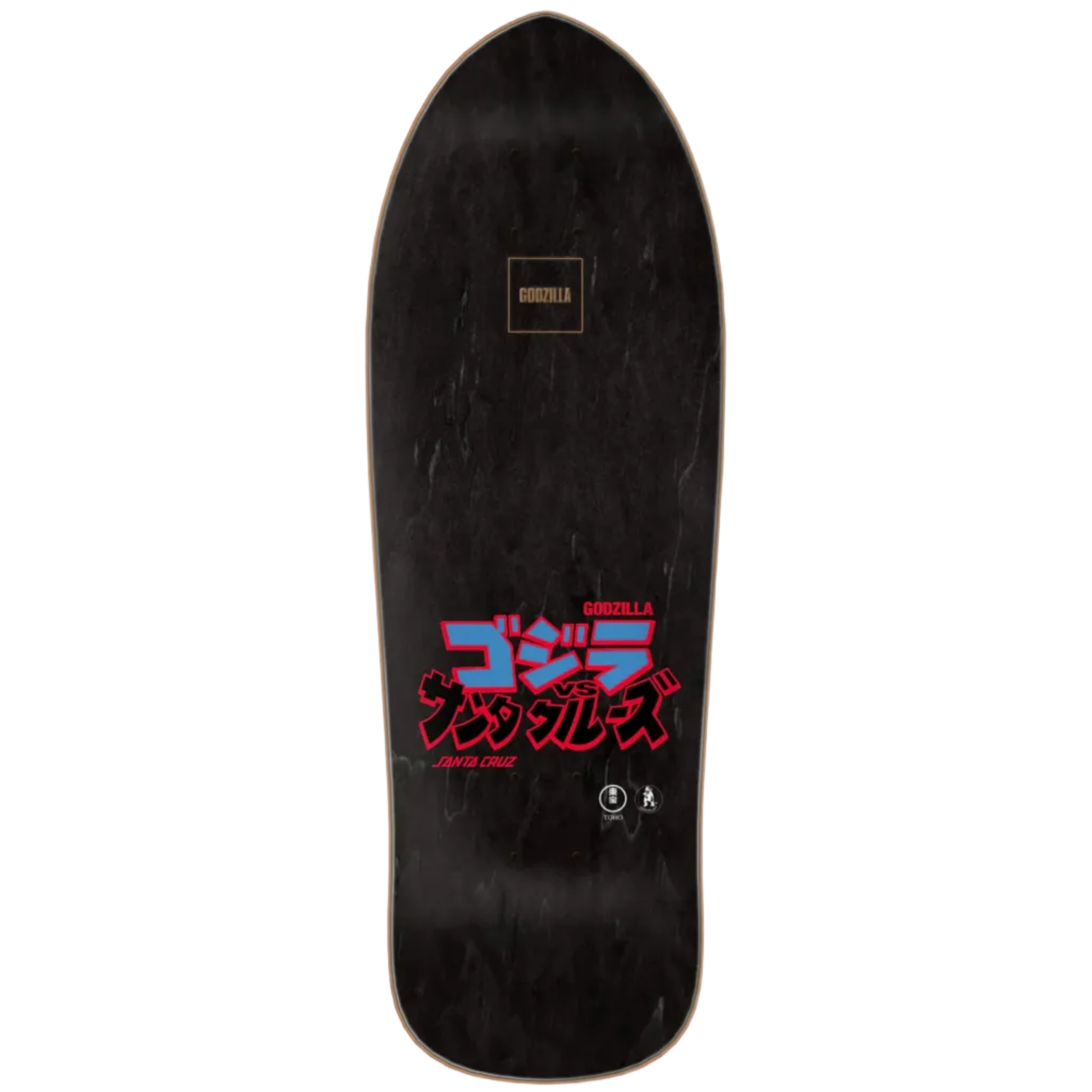 Santa Cruz X Godzilla Limited Edition Jr. Natas Reissue Deck 9.89in x 29.82in - Silver foil