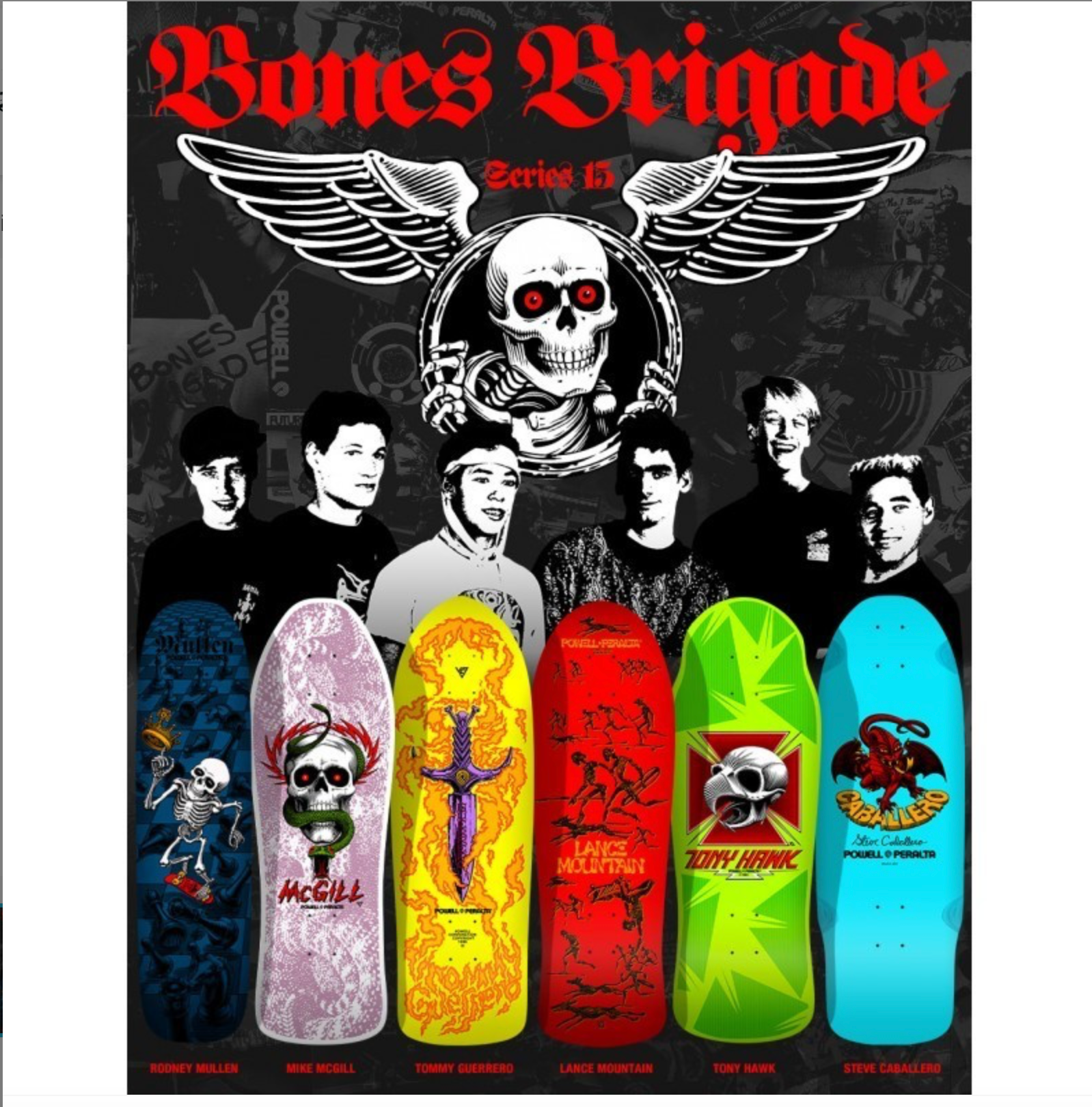 Édition limitée Bones Brigade Series 15 Powell Peralta Lance Mountain Reissue 10.0" Deck