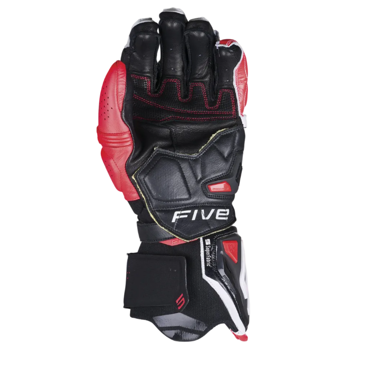 Five RFX1 Evo Racing Gloves - White/Fluo Red