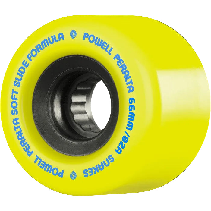 Roues de skateboard Powell Peralta Snakes 66 mm 75a, paquet de 4, jaunes