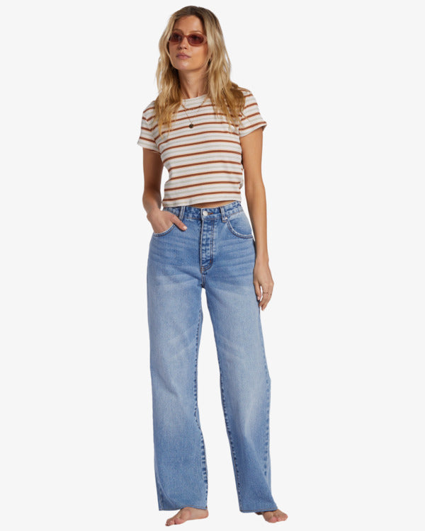 Billabong Dames Rachel Boyfriend Jeans - Medium Indigo Fade