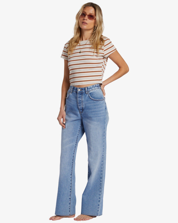 Billabong Dames Rachel Boyfriend Jeans - Medium Indigo Fade