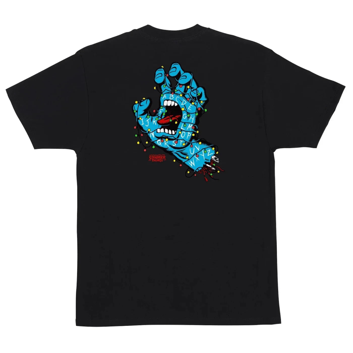 Santa Cruz X Stranger Things Screaming Lights T-Shirt - Black