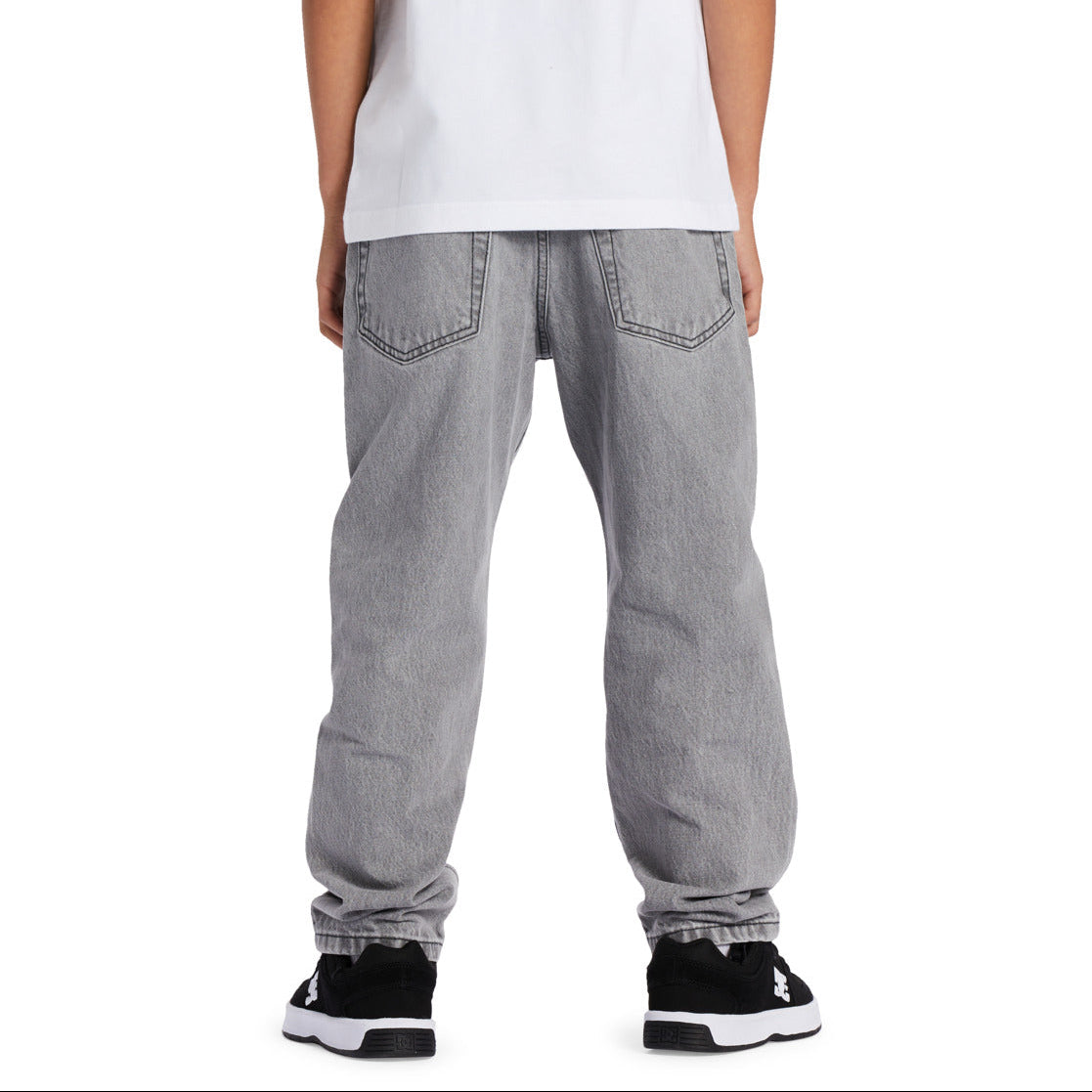DC Youth Worker Baggy Jeans - Grey Wash